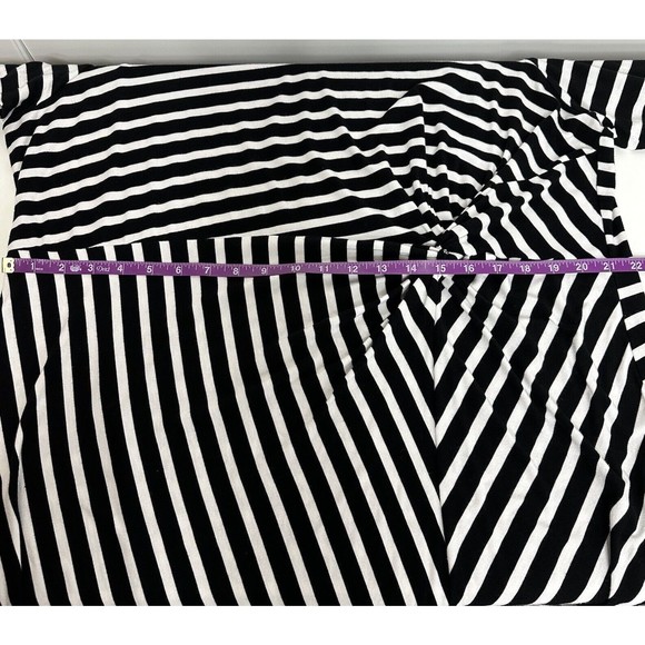 Lane Bryant Striped Side-Knot Midi Dress Womens 22/24 V-Neck Stretch 3/4 Sleeve - Picture 12 of 14